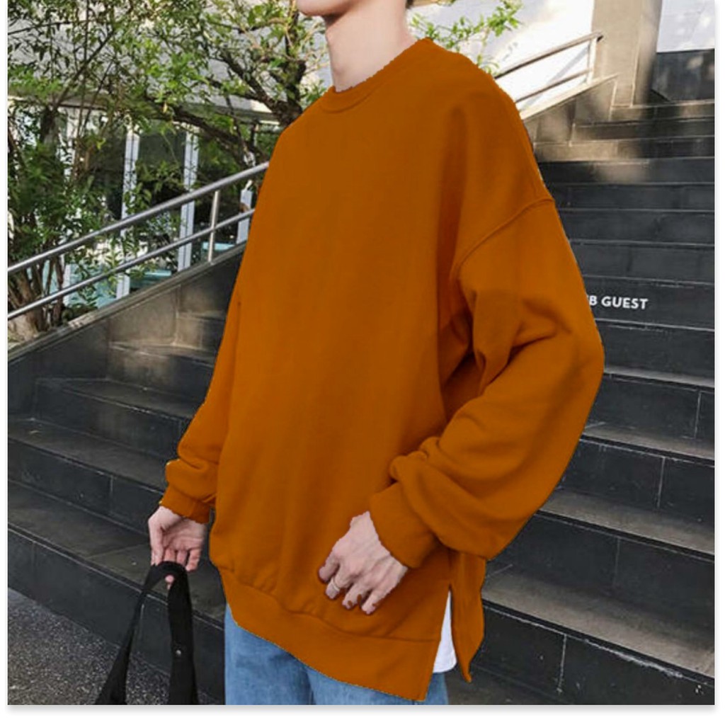 Áo khoác hoodie nam nữ cổ tròn, (Freesize dưới 65Kg), form rộng phong cách Hàn Quốc, áo hoodie form rộng unisex vải Nỉ n