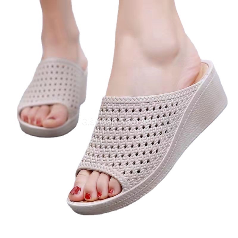 Dép nữ quai ngang đan tăng chiều cao 5cm mã số 992 hàng tuyển chọn
