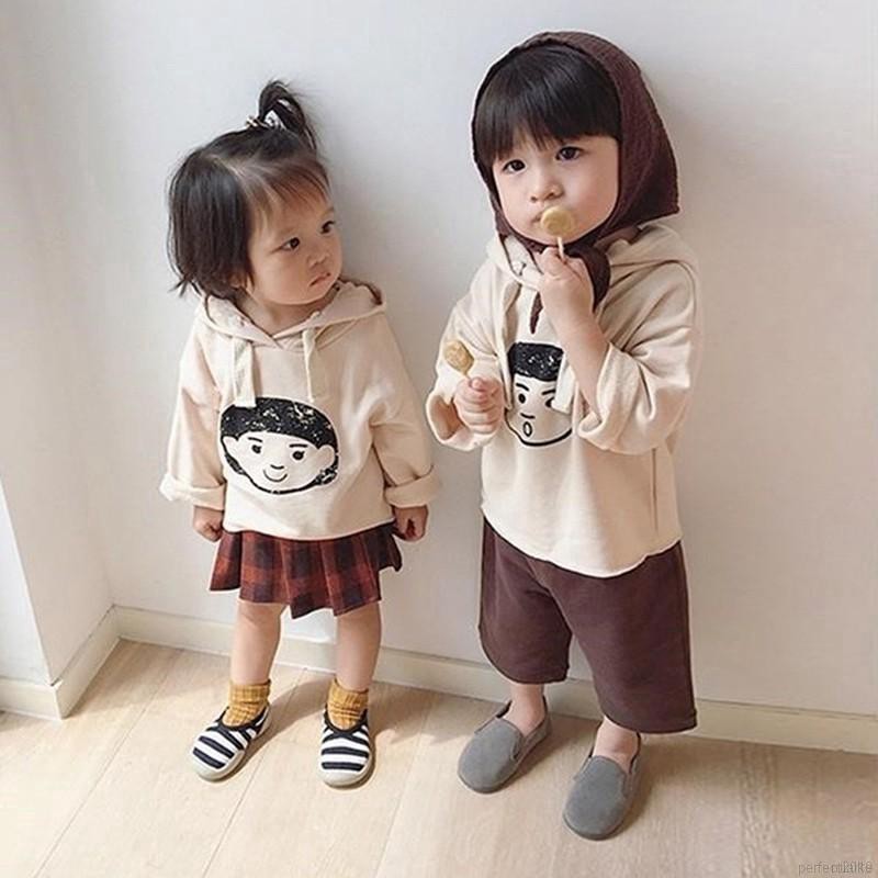 ruiaike  Fashion Baby Girls Long Sleeve Hooded Sweatshirt Pullover Or Shorts Or Pleated Skirts