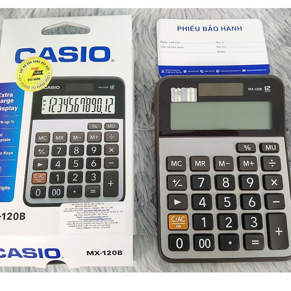 (1611)[Nowship] Máy Tính Casio MX - 120B (Chính Hãng Bảo Hành 2 Năm)