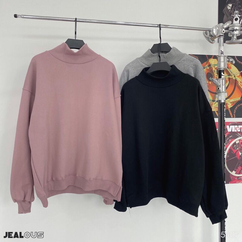 Áo nỉ cổ cao, áo nỉ nữ trơn mác Sjia 5407 | BigBuy360 - bigbuy360.vn