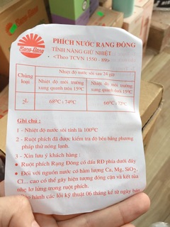 Phích nước nóng Rạng Đông 2 lít