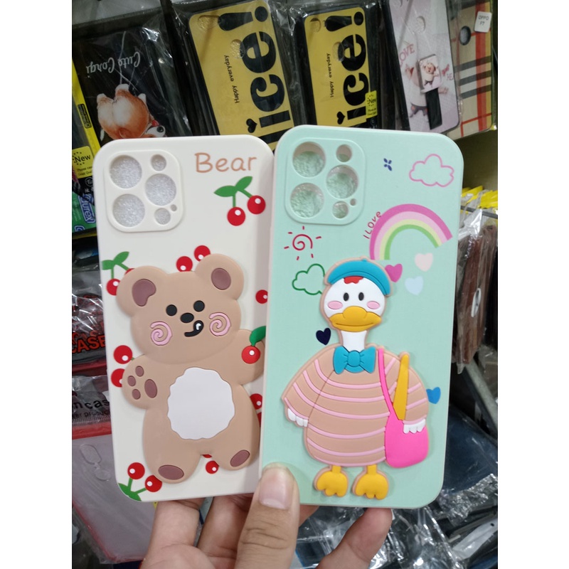 điện thoại IPhone 12 Pro Ốp lưng Silicon bền dẻo in nhiều hình nổi khác nhau cute dễ thương mẫu mã sành điệu