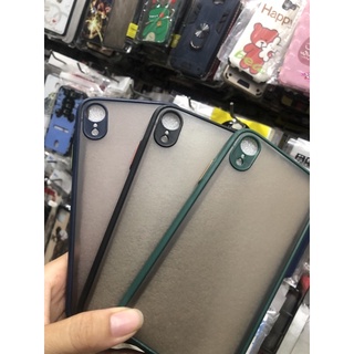 Iphone Xr Ốp lưng viền màu lưng nhám