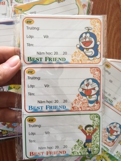 Nhãn vở hình có keo dính