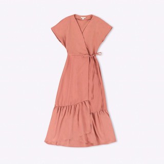 váy maxi đuôi cá màu cam đào