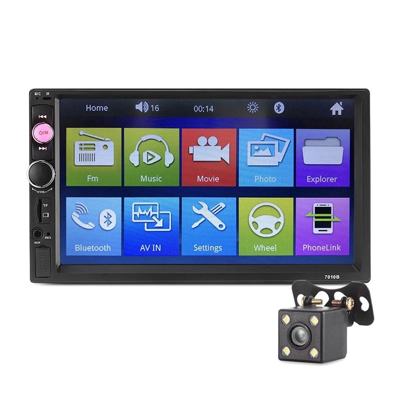 Thiết bị phát MP5 với màn hình cảm ứng 7010B 2 7 '' Inch HD 2 DIN Bluetooth hỗ trợ FM / USB / TF / và camera HD | BigBuy360 - bigbuy360.vn