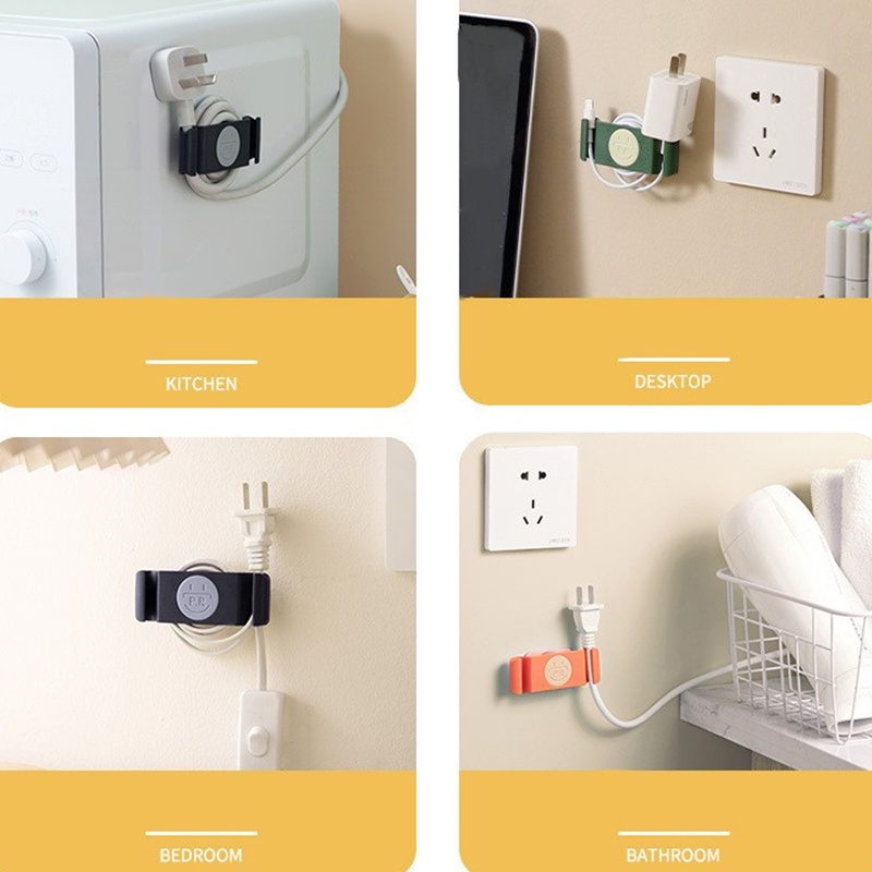 Set 4 Móc Dán Tường Treo Phích Cắm Điện Chịu Lực Tốt