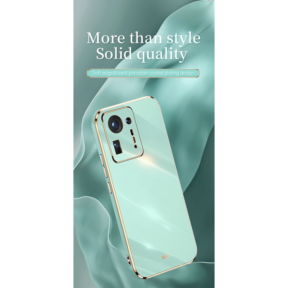 Sang Trọng Ốp Điện Thoại Tpu Silicon Mềm Mạ Vàng 6d Bảo Vệ Camera Cho Xiaomi Mi Mix 4 Xiomi Mi Mix4