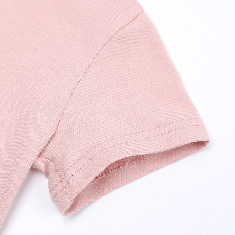 Bộ Áo Liền Quần Vải Cotton Tay Ngắn In Hình Thỏ Dễ Thương Thời Trang Mùa Hè Cho Bé Sơ Sinh