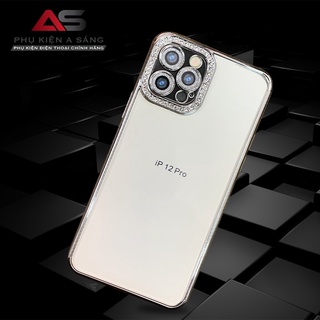 ỐP LƯNG IPHONE ĐÍNH ĐÁ BẢO VỆ VIỀN CAMERA CAO CẤP