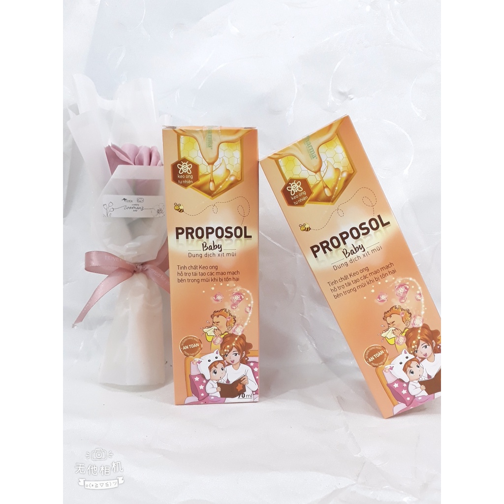Xịt rửa mũi KEO ONG PROPOSOL BABY, giúp làm sạch và thông thoáng mũi, giảm nghẹt mũi, khô mũi, phòng viêm mũi dị ứng
