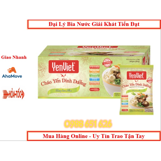 Cháo Yến Chay Rau Nấm Yến Việt Thùng 30 Gói X 50g