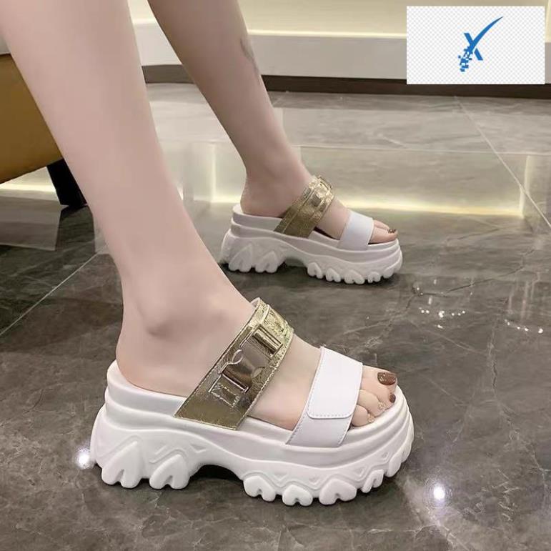 (k có sẵn) dép bánh mì 2 quai ngang mẫu mới thời trang 8cm 1904