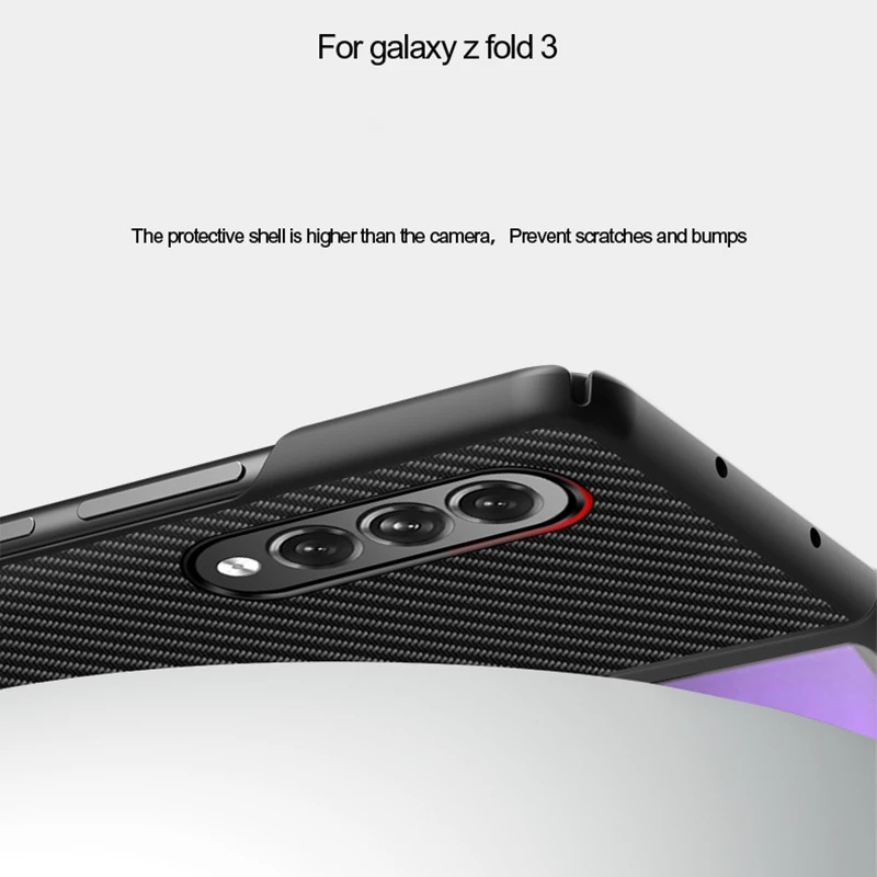 Ốp điện thoại sợi carbon mỏng chống sốc bảo vệ toàn diện cho samsung galaxy z fold 3 2 fold3 fold2 z flip 3 5g