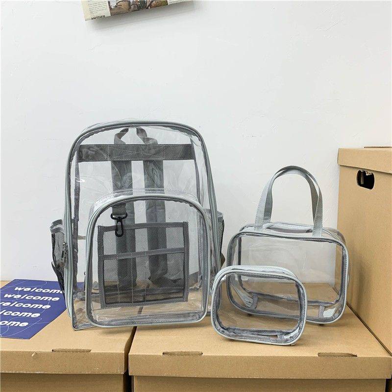 Ba Lô PVC Trong Suốt Cỡ Lớn Chống Thấm Nước Đơn Giản Thời Trang Cho Nữ