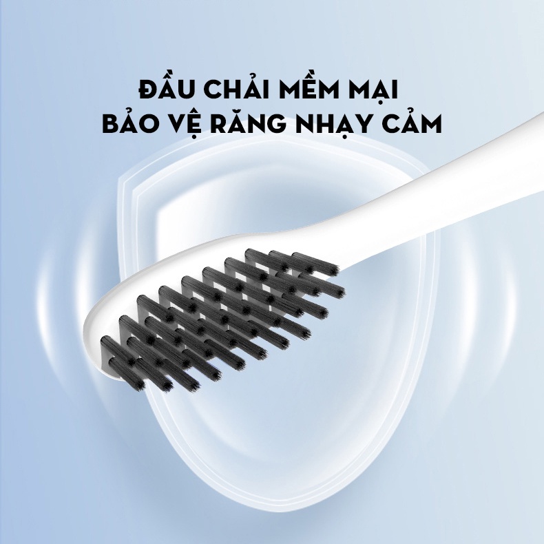 Bàn chải điện - Máy đánh răng tự động với lông mềm mịn Đánh bay mảng bám Làm trắng răng với 5 chế độ Máy tăm nước