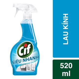 Nước lau kính Cif dạng chai xịt 520ml