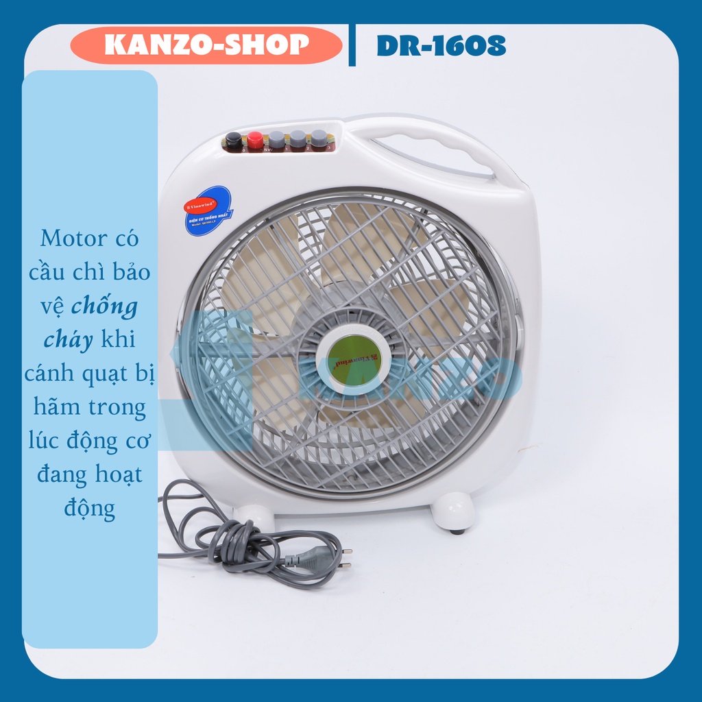 Quạt Hộp điện cơ thống nhất QH-350LP - 3 cánh, sải cánh 35cm-41W-Tản Gió - Winawind