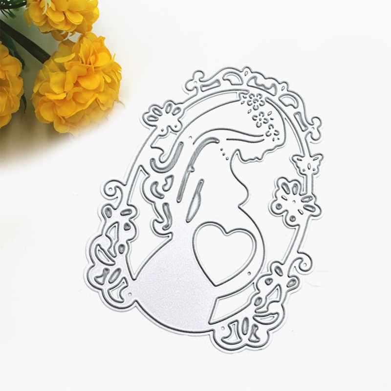 Khuôn Cắt Giấy Kim Loại Hình Phụ Nữ Mang Thai