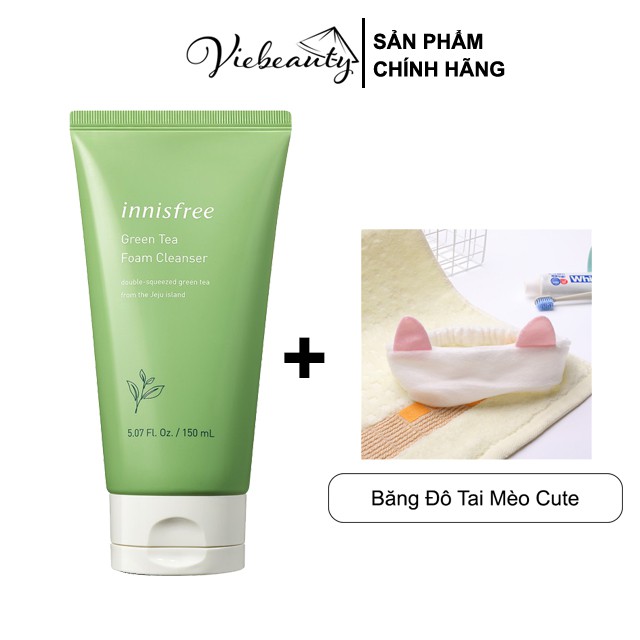 Sữa Rửa Mặt Trà Xanh Cho Da Nhạy Cảm Innisfree Green Tea Foam Cleanser 150ml - Vie Beauty | BigBuy360 - bigbuy360.vn