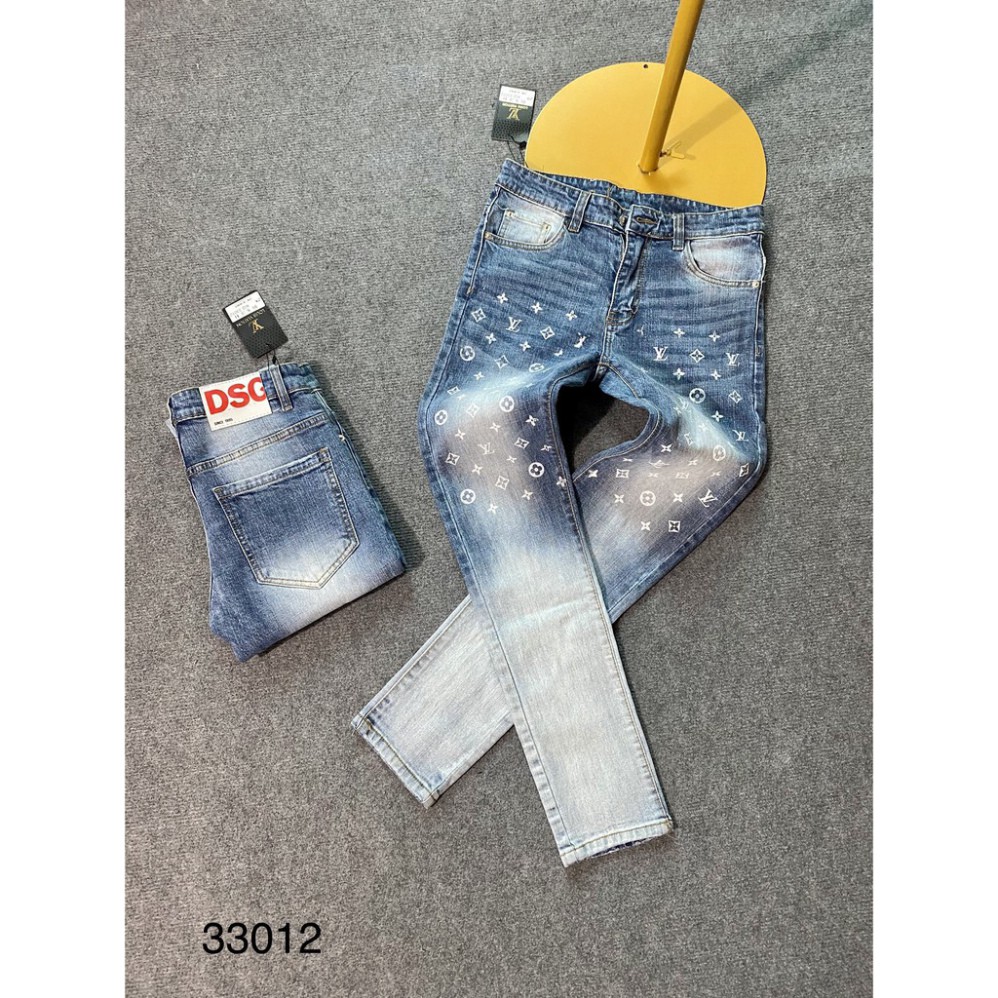 Quần Bò Quần Dài DSQ Màu Xanh Dập Chữ Trắng Cực Sang [ Hàng Siêu Câp ] | BigBuy360 - bigbuy360.vn