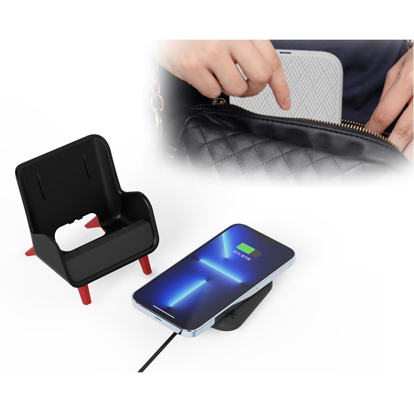 Đế Sạc Không Dây Dạng Lật Phong Cách Disney Cho 4 Samsung Bambi Chip And Dale Galaxy Z Flip3 Flip 4 Samsung Bambi Chip Và Dale Chip Màu Đen Đỏ Hồng Tím