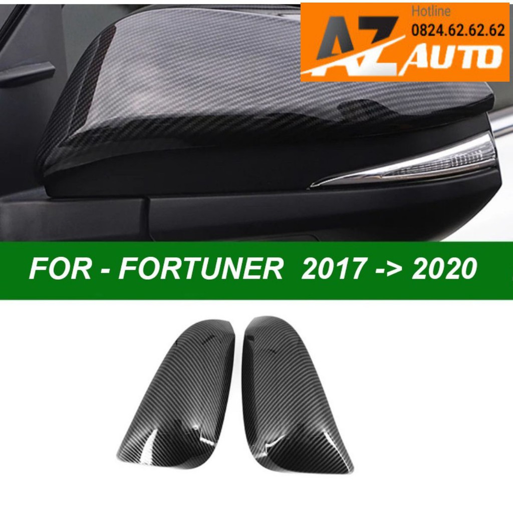 Ốp Trang Trí Gương Xe Fortuner 2017-2022 Mẫu Carbon - hàng cao cấp