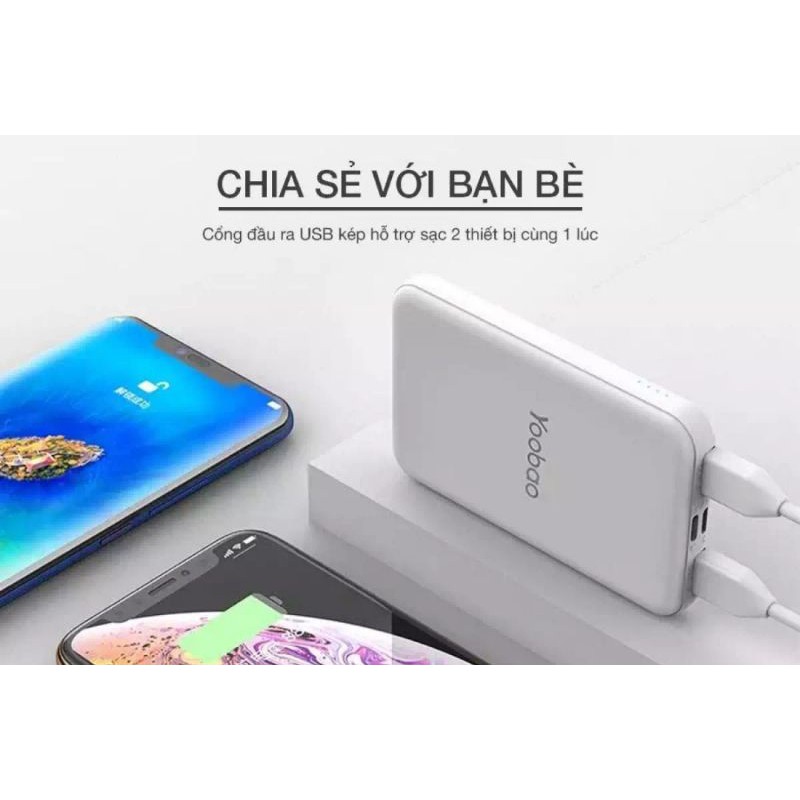 Pin sạc dự phòng mini 6000mAh Yoobao dùng cho điện thoại , máy tính bảng ... P6W