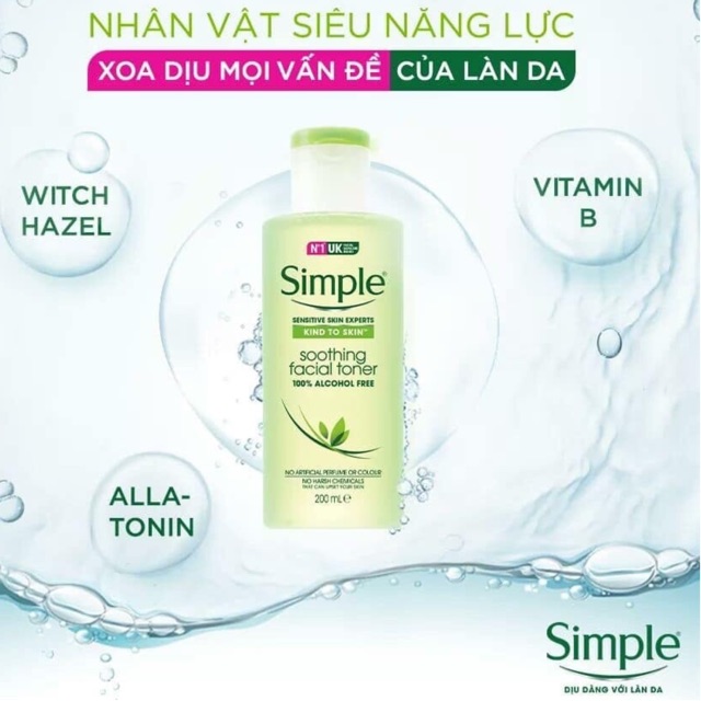 NƯỚC HOA HỒNG SIMPLE 200ml | BigBuy360 - bigbuy360.vn