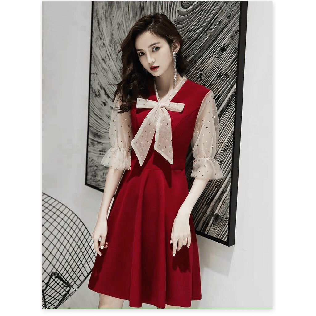 ĐẦM XÒE NỮ DỰ TIỆC PHỐI LƯỚI NƠ TIỂU THƯ ĐÀI CÁC