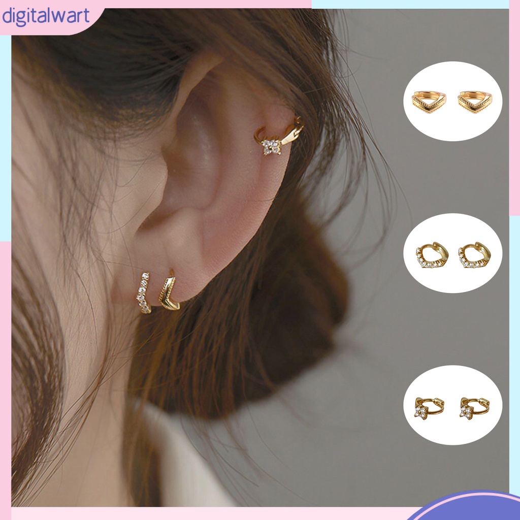 Bông tai đính đá thanh lịch cho nữ