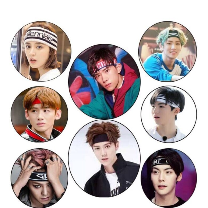Băng đô nam nữ thể thao dệt kim, Băng đô thời trang BST, Kpop, Cpop, cao cấp thấm hút mồ hôi TB09