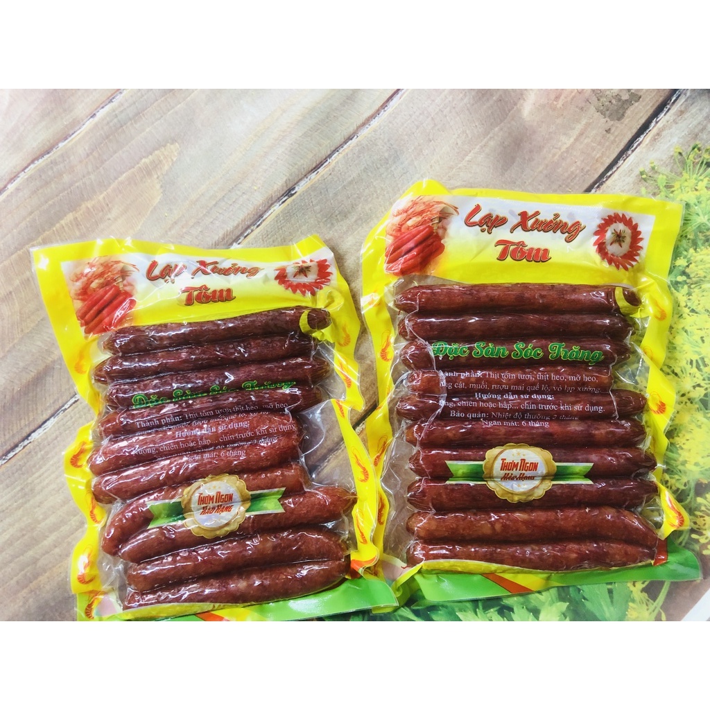 Gói 500g  lạp xưởng tôm