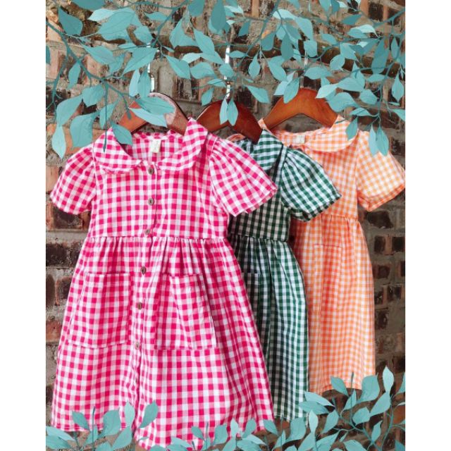 Váy caro cho bé gái