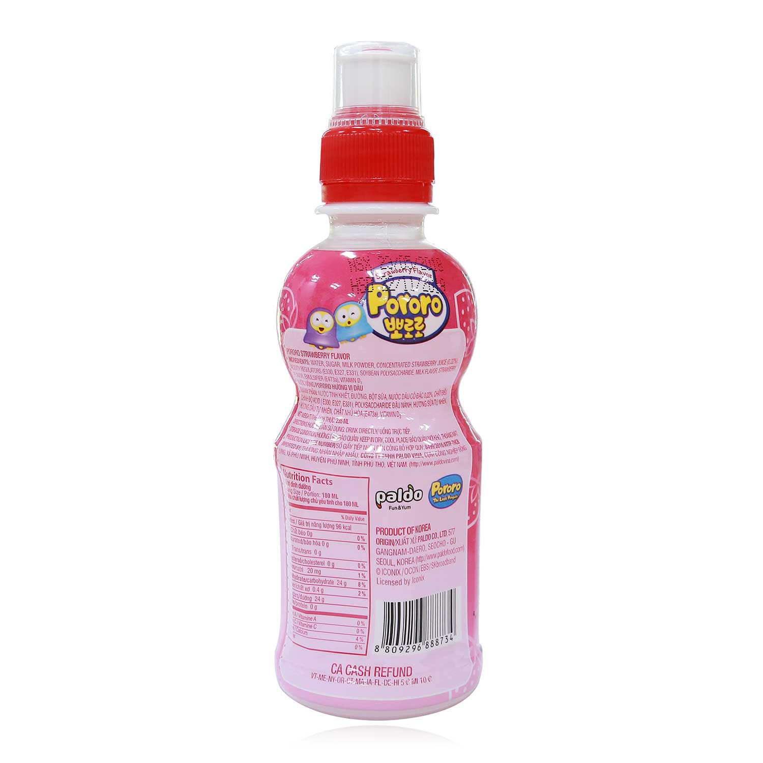 Nước Trái Cây PORORO Nội Địa Hàn Quốc 235ml  Vị Dâu