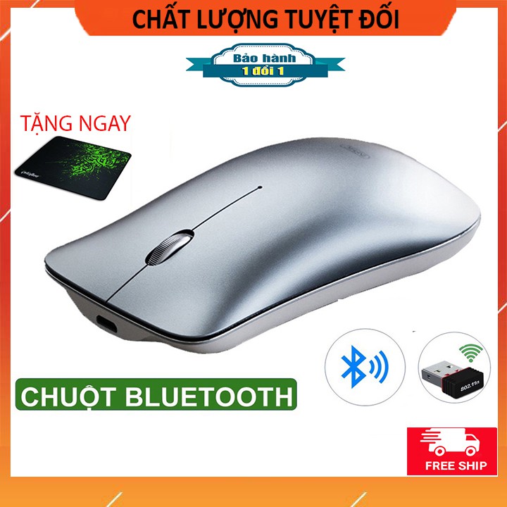 Chuột không dây Bluetooth+Wireless INPHIC, pin sạc lại, không ồn, siêu mỏng ( BH 3 tháng )