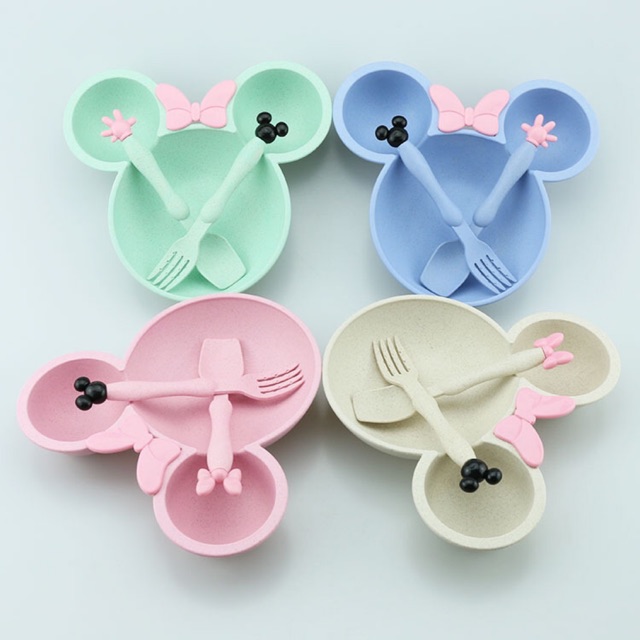 [ FREE SHIP 99K] Bát Lúa Mạch Tập Ăn Dặm Cho Bé, Bát Ăn Cơm, Bát Tinh Bột Lúa Mạch