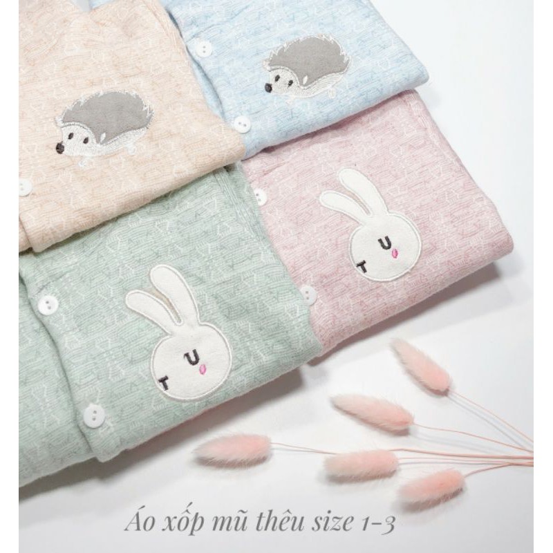 Áo khoác cài cúc hoạ tiết động vật xinh xắn