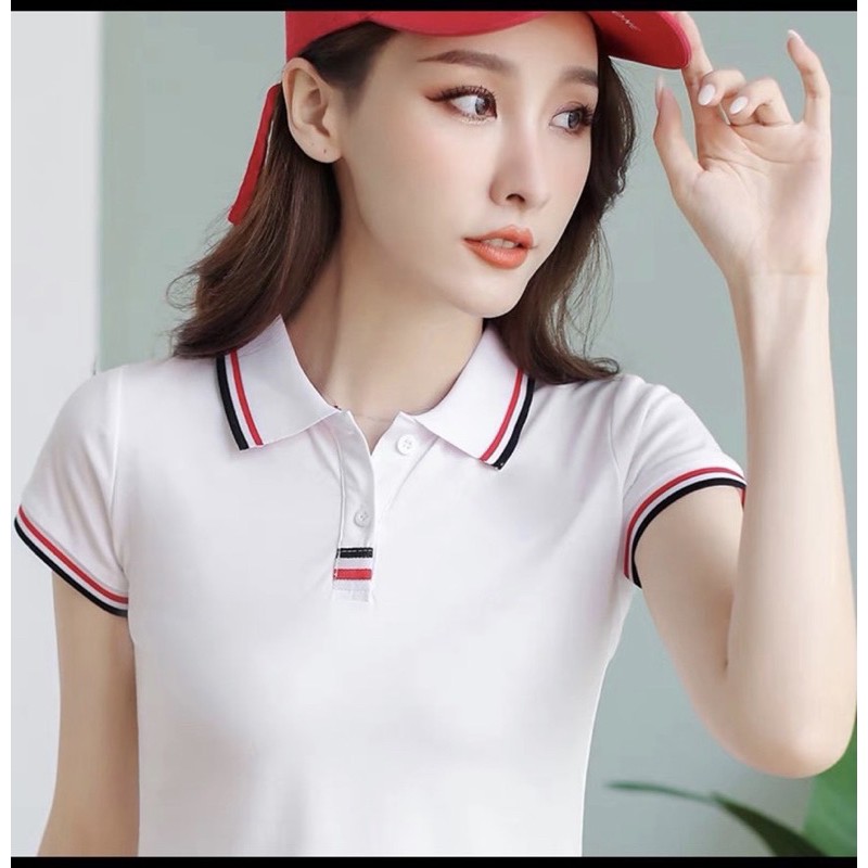 ANU1 - ÁO POLO MỚI PHỐI VIỀN CỔ 2 MÀU NỮ | BigBuy360 - bigbuy360.vn