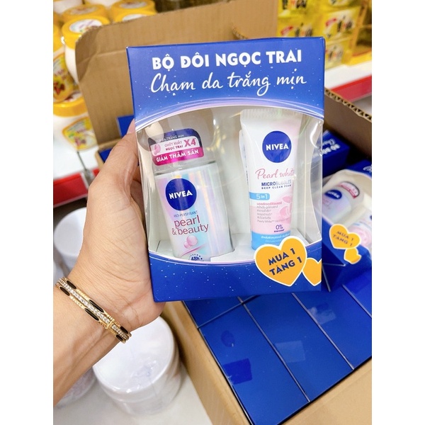 lăn ngăn mùi ngtrai  Nivea 50ml tặng rửa mặt 20g