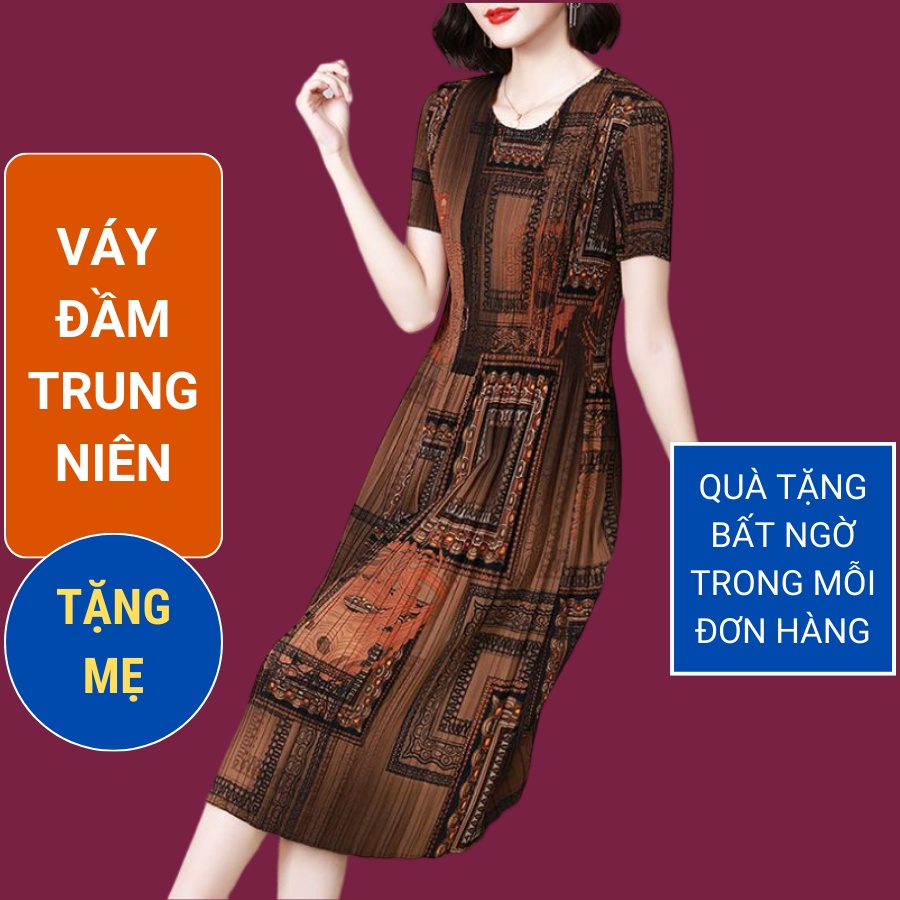 Đầm Trung Niên Dự Tiệc Sang Trọng - Váy Trung Niên Cho Mẹ Bigsize