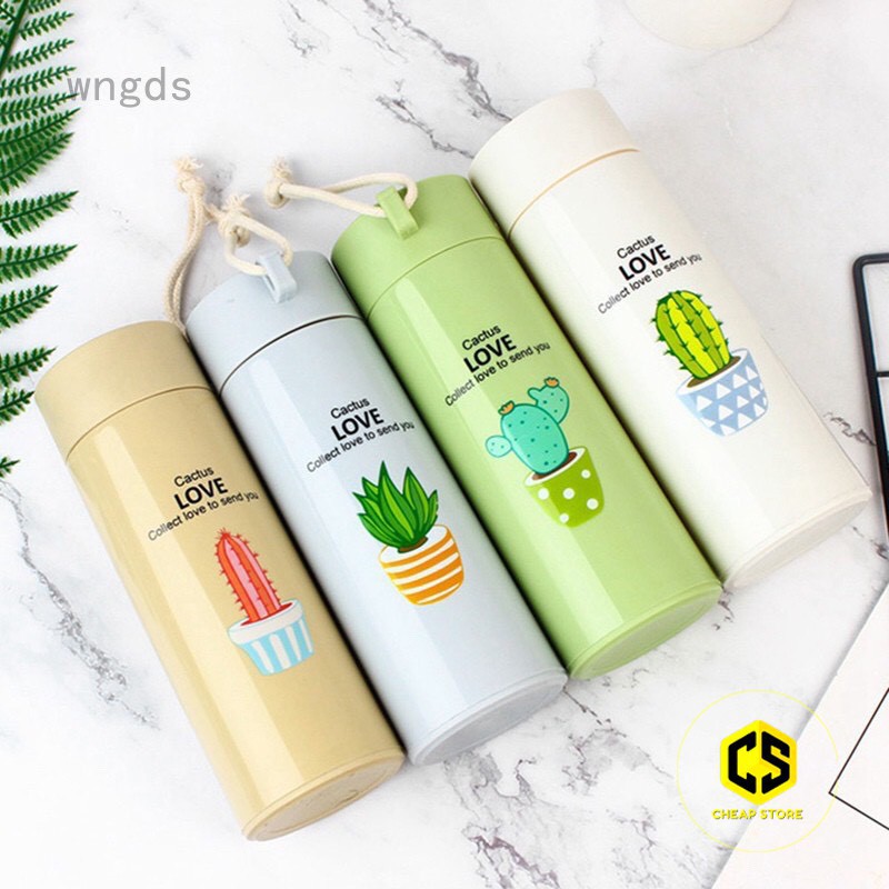 Bình nước giữ nhiệt cute mini cho bé đi học 400ml