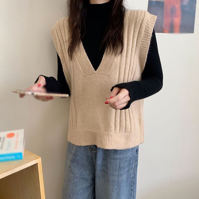 Áo Khoác Gile Chất Liệu Dệt Kim Thời Trang Sành Điệu Cao Cấp Dành Cho Bạn Nữ | BigBuy360 - bigbuy360.vn