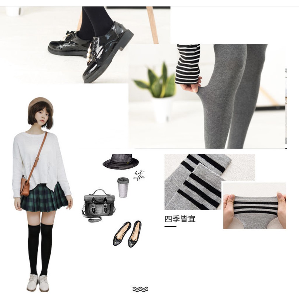 Tất Vớ Đùi Cao Trên Đùi Kiểu Học Sinh Nhật Bản / Hàn Quốc