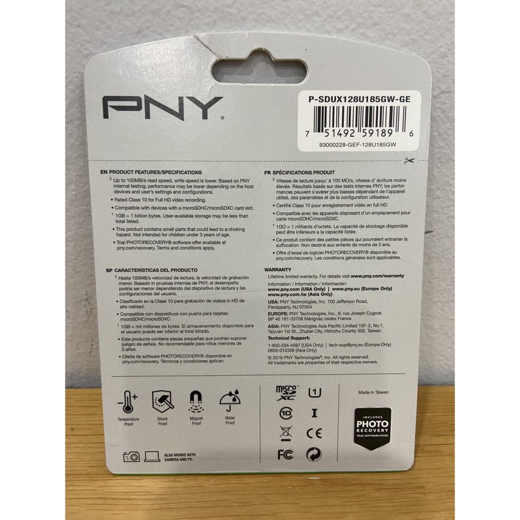 Thẻ nhớ 128GB MicroSDXC PNY Elite 100/20 MBs