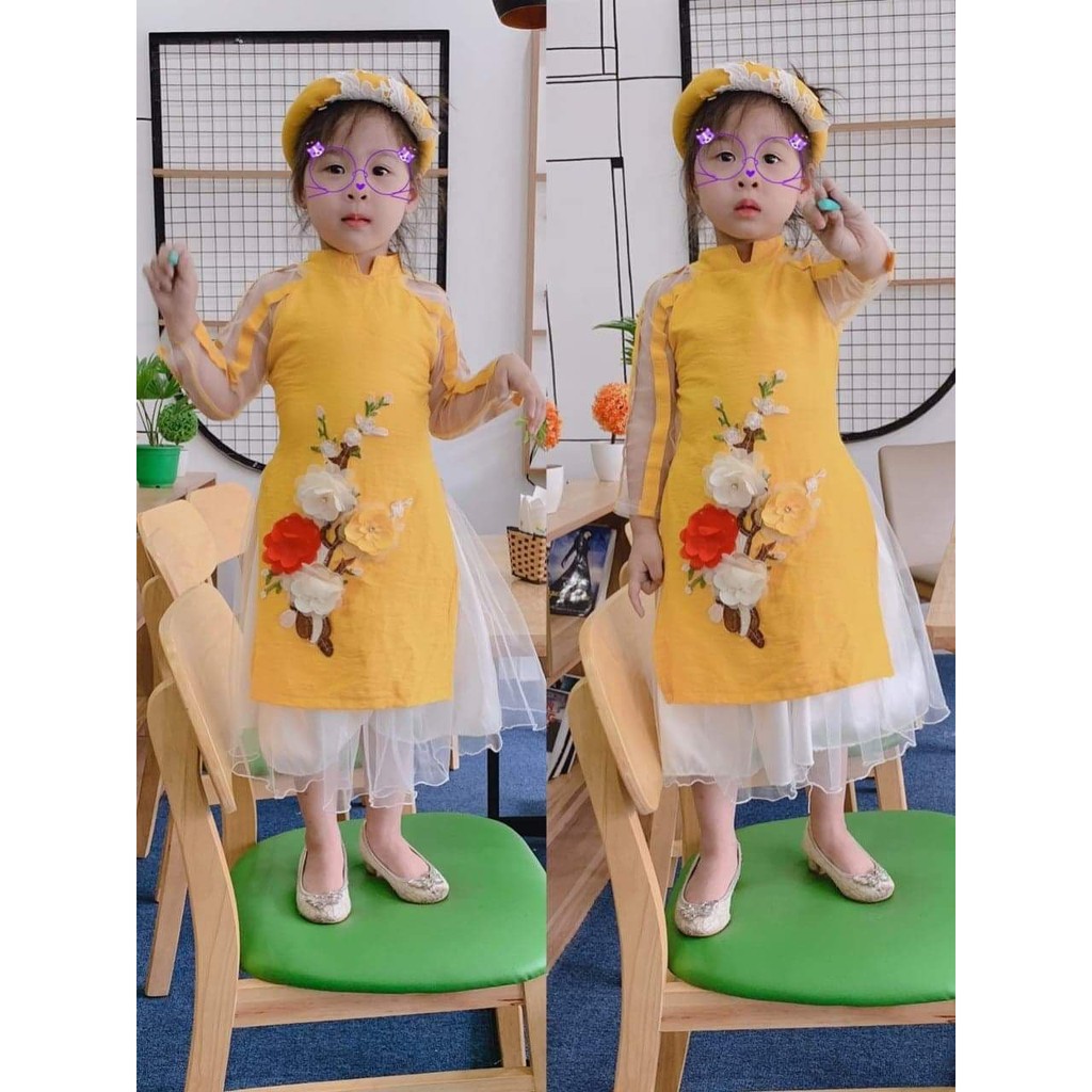 Áo dài cách tân cho bé gái