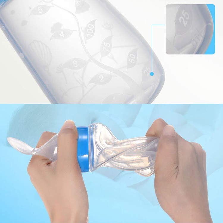 Bình thìa silicon bón sữa và đồ ăn dặm cho bé 125ml
