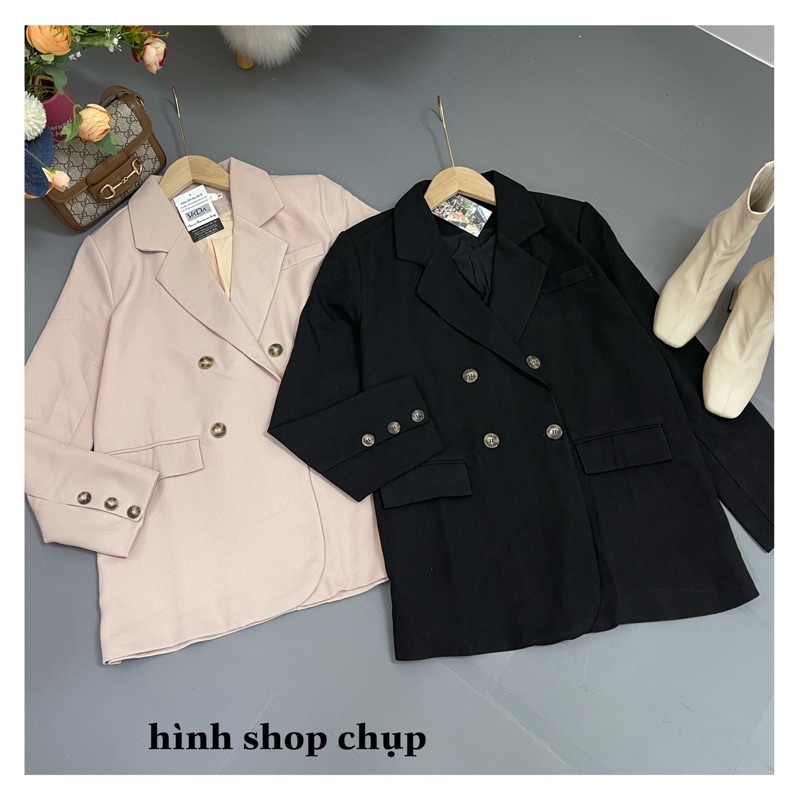 Áo khoác blazer Nữ From Rộng tay dài, nút bọc đi dự tiệc, dạo phố đi chơi, quẩy bar sang chảnh-  VADA - A268
