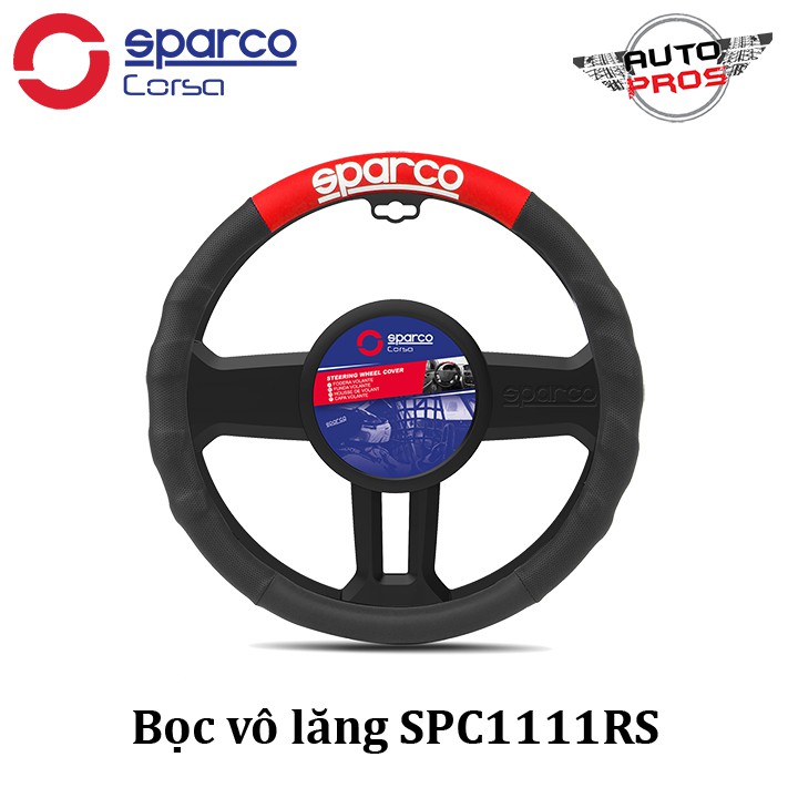 Bọc vô lăng Sparco SPC1111RS (Đen đỏ)
